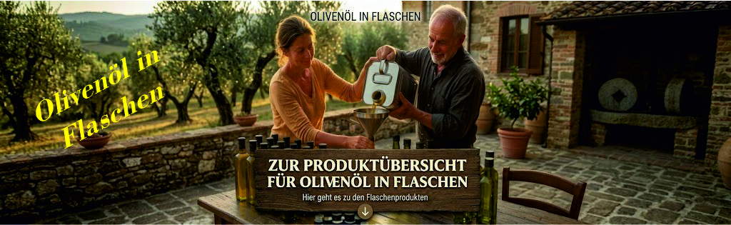 Olivenöl ich Flaschen