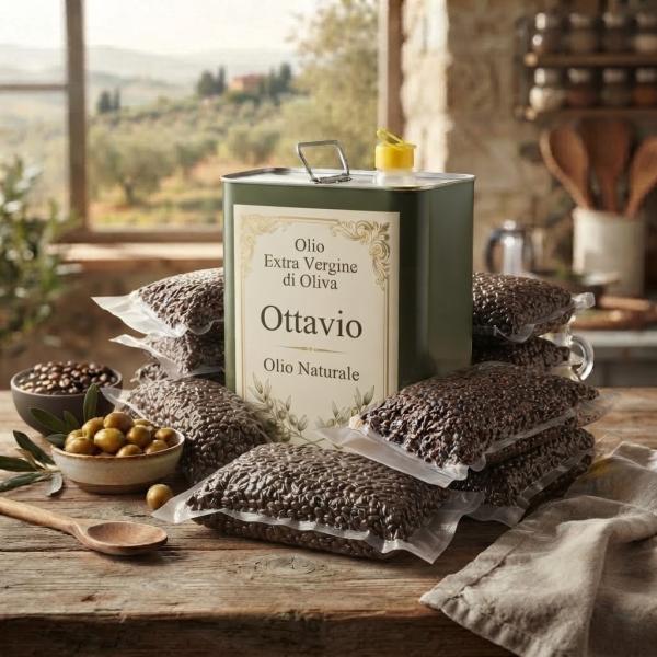 3L Vorratskanister Öl & 7x 150g Kaffee zum Selbermachen